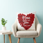 赤いバラのハート愛あなたを母の日 クッション (椅子)