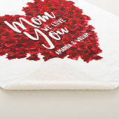 赤いバラのハート愛あなたを母の日 シェルパブランケット (3/4)