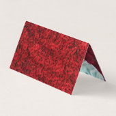 赤いバラのハート、写真は日付カードを保存 名刺 (裏面)