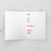 赤いバラのバイク ライダー、オートバイの結婚式のカード製品 招待状 (内部)