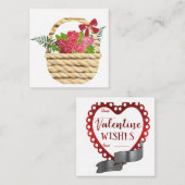 赤いバラのバスケット : ノートカード (正面/裏面)