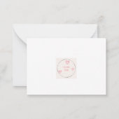 赤いバラのバレンタインデーのカード ノートカード (裏面)