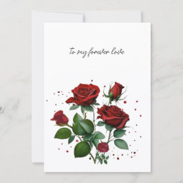 赤いバラのバレンタイン シーズンカード