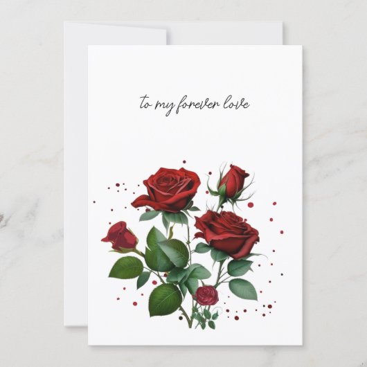 赤いバラのバレンタイン シーズンカード (正面)