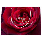 赤いバラのバレンタイン ラージペーパーバッグ (正面)