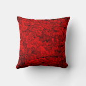 赤いバラのパターン，素敵な，シックエレガント，アートデコ クッション (裏面)