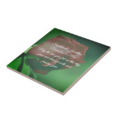 赤いバラのパーソナライズされた花結婚の タイル (側面)