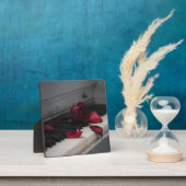 赤いバラのピアノ鍵 フォトプラーク (インサイチュ)