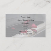 赤いバラのピアノ鍵 名刺 (裏面)