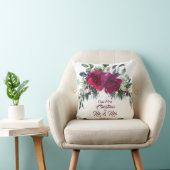 赤いバラのファーストクリスマス フォトテンプレート クッション (椅子)