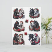 赤いバラのフシカットと美しい馬のペア (スタンド正面)