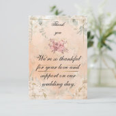 赤いバラのフラットな感謝カード サンキューカード (スタンド正面)