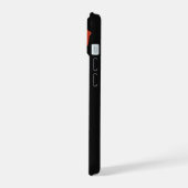 赤いバラのフラワーケース iPhone 15ケース (左側面)