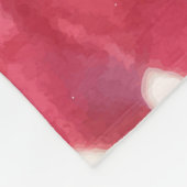 赤いバラのフリースブランケット フリースブランケット (角)