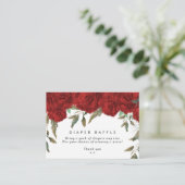 赤いバラのフローラおむつラッフルエンクロージャカード エンクロージャーカード (スタンド正面)