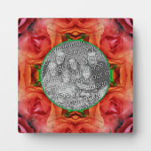 赤いバラのフローラ自然写真の追加 フォトプラーク (正面)