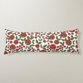 赤いバラのフローラ（白） ボディピロー