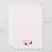 赤いバラのブライダルシャワー招待状 招待状 (裏面)