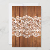 赤いバラのブライダルシャワー招待田舎木 招待状 (裏面)