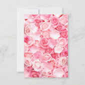  赤いバラのブライダルシャワー サンキューカード (裏面)