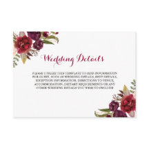 赤いバラのブルゴーニュの花の結婚式の披露宴の詳細