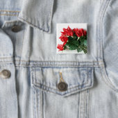 赤いバラのブーケボタン 缶バッジ (インサイチュ)