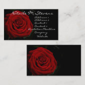 赤いバラのプロフィールカード 名刺 (正面/裏面)