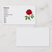 赤いバラのプロフィールカード 名刺 (正面/裏面)