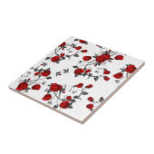 赤いバラのベクター、非対称フローラ花びら タイル (側面)