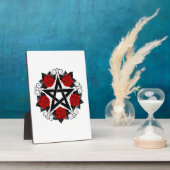 赤いバラのペンタグラム フォトプラーク (側面)