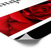 赤いバラのポスターテンプレート – カスタマイズ可能 ポスター (角)