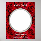 赤いバラのポスターテンプレート – カスタマイズ可能 ポスター (正面)