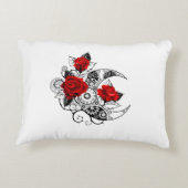 赤いバラのメカニカルクレセント アクセントクッション (裏面)