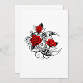 赤いバラのメカニカルクレセント アドバイスカード (正面/裏面)