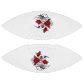 赤いバラのメカニカルクレセント アメリカンフットボール (パネル)