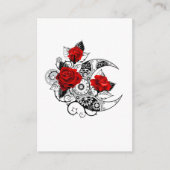 赤いバラのメカニカルクレセント エンクロージャーカード (正面)