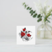 赤いバラのメカニカルクレセント エンクロージャーカード (スタンド正面)