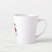赤いバラのメカニカルクレセント カフェラテマグ (右)