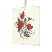 赤いバラのメカニカルクレセント カーエアーフレッシュナー (左)