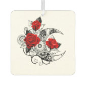 赤いバラのメカニカルクレセント カーエアーフレッシュナー (裏面)