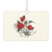 赤いバラのメカニカルクレセント カーエアーフレッシュナー (裏面)