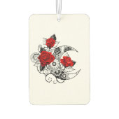 赤いバラのメカニカルクレセント カーエアーフレッシュナー (裏面)