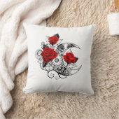 赤いバラのメカニカルクレセント クッション (ブランケット)