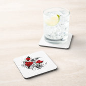 赤いバラのメカニカルクレセント コースター (右側)