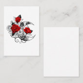 赤いバラのメカニカルクレセント コーリングカード (正面/裏面)