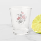 赤いバラのメカニカルクレセント ショットグラス (裏面)