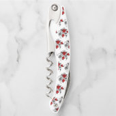 赤いバラのメカニカルクレセント ソムリエナイフ (正面)