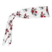 赤いバラのメカニカルクレセント タイヘッドバンド (回転270)