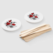 赤いバラのメカニカルクレセント ハンドファン (組立なし)