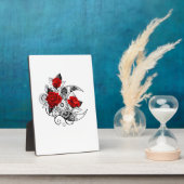 赤いバラのメカニカルクレセント フォトプラーク (側面)